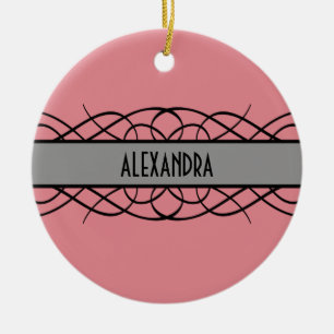 Grauer Deko Geblüht Keramik Ornament