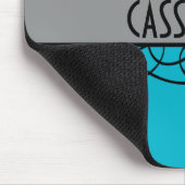 Grauer Deko Geblüht Mousepad (Ecke)