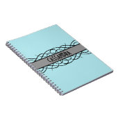 Grauer Deko Geblüht Notizblock (Rechte Seite)