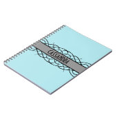 Grauer Deko Geblüht Notizblock (Linke Seite)