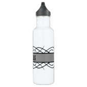 Grauer Deko Geblüht Trinkflasche (Rechts)