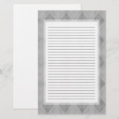 Grauer Diamant gezeichnetes Briefpapier (Vorne/Hinten)