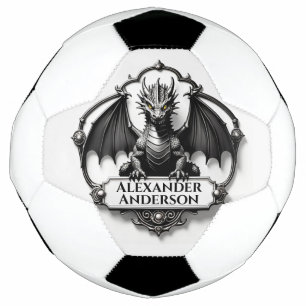 Grauer Drache mit gelben Augen Personalisieren Fußball