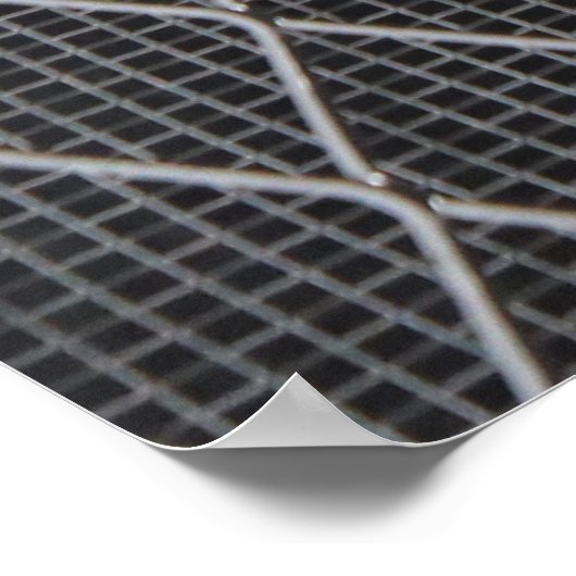 Grauer Drahtzaun Poster (Ecke)