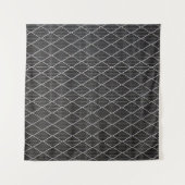Grauer Drahtzaun Wandteppich (Vorderseite (Horizontal))