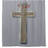 Grauer Duschvorhang (Vorderseite)