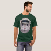 Grauer Dwarf Hamster mit Fedora Hat Premium T-Shirt (Vorne ganz)
