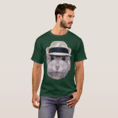 Grauer Dwarf Hamster mit Fedora Hat T-Shirt (Vorne ganz)