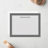 Grauer einfacher Hinweis Mitteilungskarte (Vorderseite/Rückseite Beispiel)