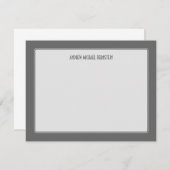 Grauer einfacher Hinweis Mitteilungskarte (Vorne/Hinten)