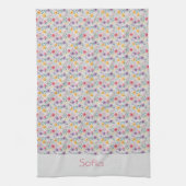 Grauer einfacher Wildblume Geschirrtuch (Vertikal)