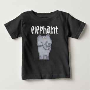 Grauer Elefant Baby T-shirt