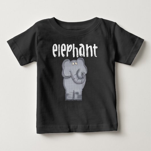 Grauer Elefant Baby T-shirt (Vorderseite)