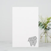 Grauer Elefant Briefpapier (Stehend Vorderseite)
