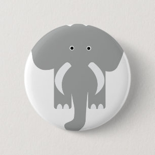 grauer Elefant Button