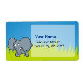 Grauer Elefant Cartoon (Vorne)