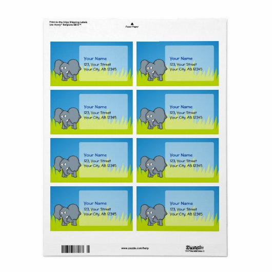 Grauer Elefant Cartoon (Vorne)