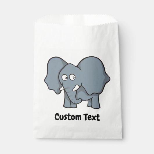 Grauer Elefant Cartoon Gevor-Tasche Geschenktütchen (Vorderseite)