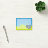 Grauer Elefant Cartoon Post-it Klebezettel (Büro)