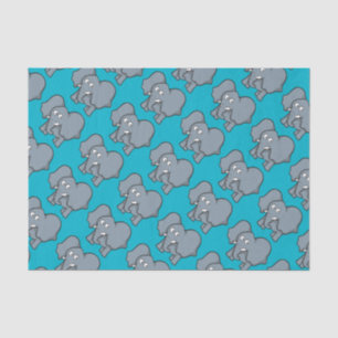 Grauer Elefant Cartoon Seidenpapier
