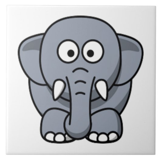 GRAUER ELEFANT FLIESE (Vorderseite)