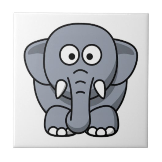 GRAUER ELEFANT FLIESE (Vorderseite)