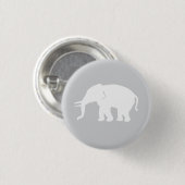 Grauer Elefant-Knopf Button (Vorne & Hinten)