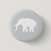 Grauer Elefant-Knopf Button (Vorderseite)
