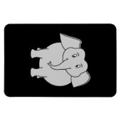 Grauer Elefant. Magnet (Horizontal)