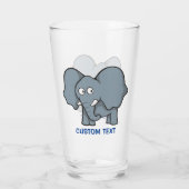 Grauer Elephant-Cartoon Glas (Rückseite)
