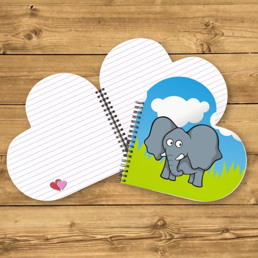 Grauer Elephant-Cartoon Notizblock