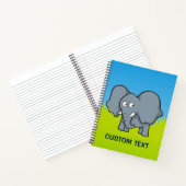 Grauer Elephant-Cartoon Notizbuch (Innenseite)