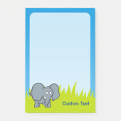 Grauer Elephant-Cartoon Post-it Klebezettel (Vorderseite)