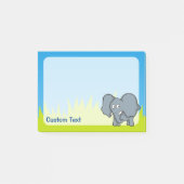 Grauer Elephant-Cartoon Post-it Klebezettel (Vorderseite)