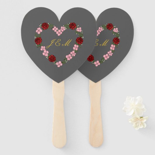 Grauer Fächer mit Blumenkrone (Los 10 (Vorne und Hinten)