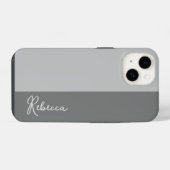 Grauer Farbblock - Gehäuse iPhone Hülle (Rückseite (Horizontal))