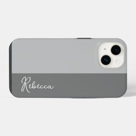 Grauer Farbblock - Gehäuse iPhone Hülle (Rückseite (Horizontal))