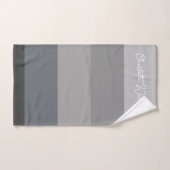 GRAUER FARBPALETTE STRIPE LINE PATTERN INDIVIDUELL BADHANDTUCH SET (Handtuch)