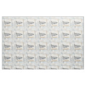 Grauer Fisch auf Beige Hintergrund Stoff (Fat Quarter (45,7 x 55,9 cm))