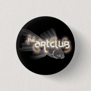 Grauer Fisch-Knopf Button