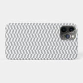 Grauer Fischgrätenmuster Case-Mate iPhone Hülle (Rückseite (Horizontal))