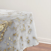 Grauer flüssiger Marmor - Perle und Gold Tischdecke (Beispiel)