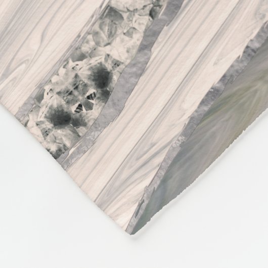 Grauer flüssiger Marmor und Kristall - Perle und S Fleecedecke (Ecke)