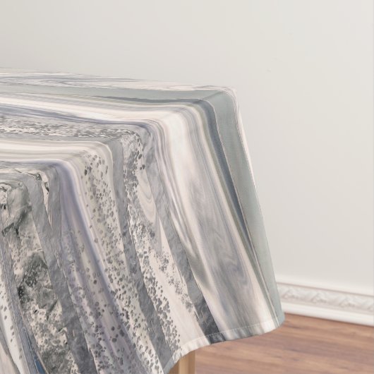 Grauer flüssiger Marmor und Kristall - Perle und S Tischdecke (Beispiel)