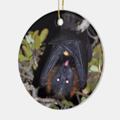 Grauer Flying Fox Keramikornament (Links)