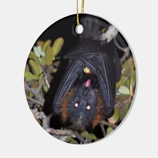 Grauer Flying Fox Keramikornament (Links)