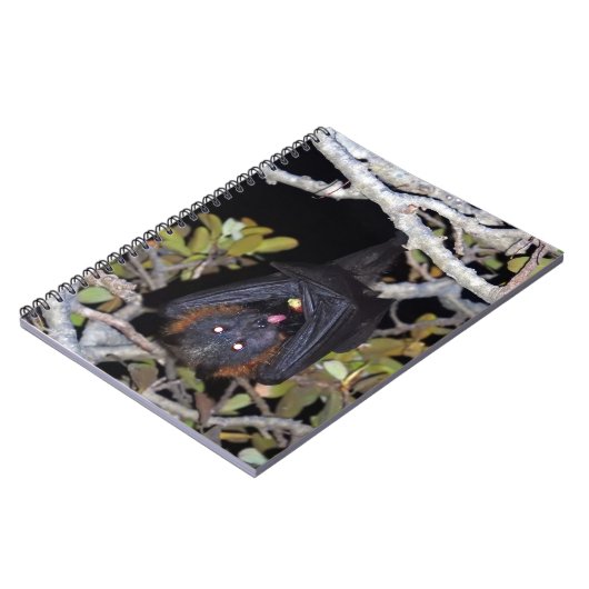 Grauer Flying Fox Notizblock (Linke Seite)