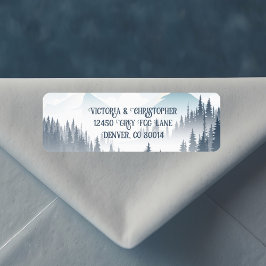 Grauer Fog Forest Wilderness Rücksendeadresse