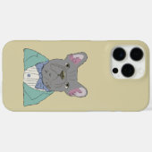 Grauer Französische Bulldogge Case-Mate iPhone Hülle (Rückseite (Horizontal))