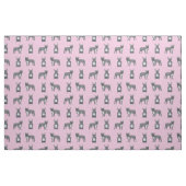Grauer Französischer Bulldog in Pink Stoff (Fat Quarter (45,7 x 55,9 cm))